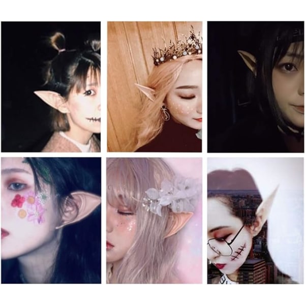 8 par Fairy Pixie Elf Ears,Latex Fairy Pixie Elf，Cosplay Ears f