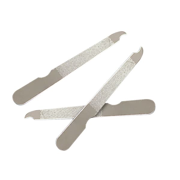Nagelfilsset Dubbelsidig Nagelfil med Böjd Spets, Metallfil