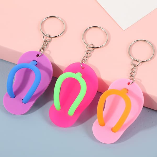 Leke Gavepose 12 pakker med 6 farger - Flip-flops nøkkelring