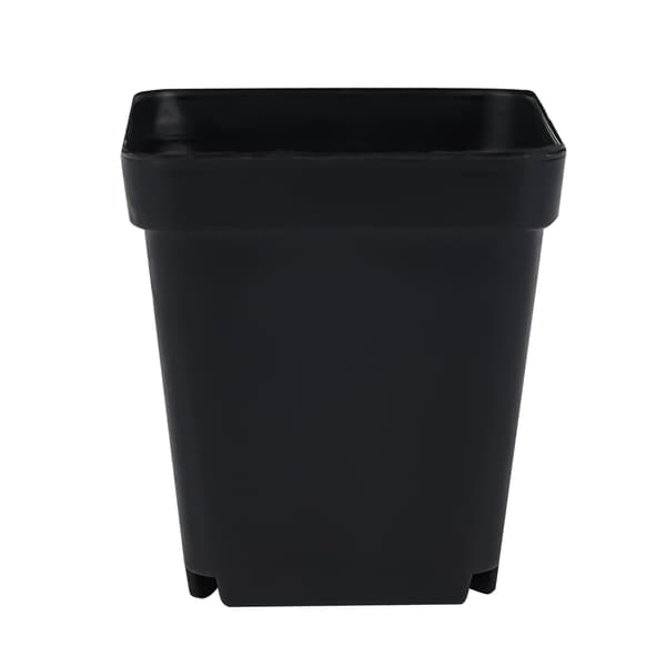 10 st Små Plastblomkrukor - Svart med Brickor Växtkrukor med