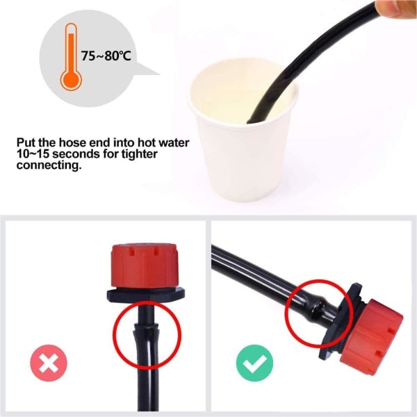 200 st 1/4 tum justerbara mikrodroppbevattningssystem sprinkler