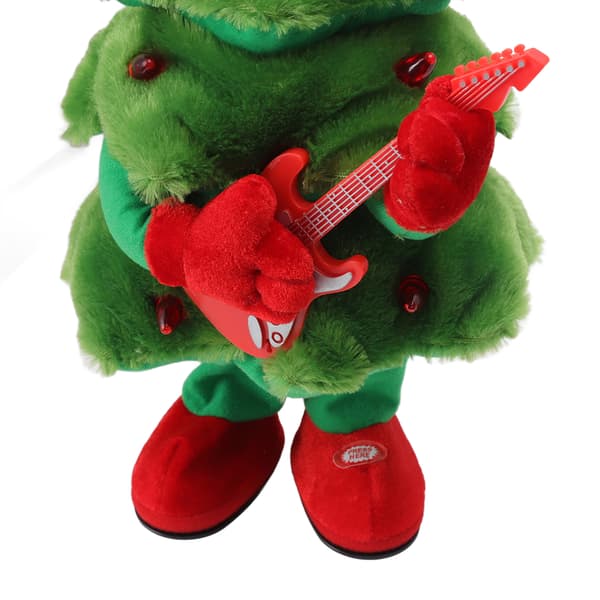 Juletre med gitar, kan danse og ta opp elektriske leker