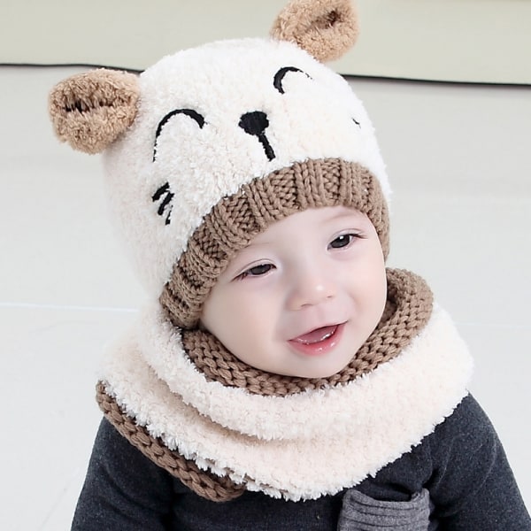 Børn Vinter Baby Beanie Hat, Toddler Beanie Sæt med 1 stykker Beani