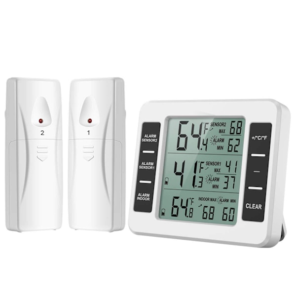 ##/Digital kyl- och frys termometer med alarm och väderstation##/