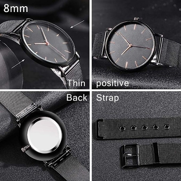 ##/Roséguld Minimalistisk Herrar Analog Kvartsur##/