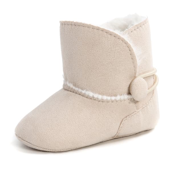 11 cm fodrade läder babyboots, babyboots, vadderade och varma