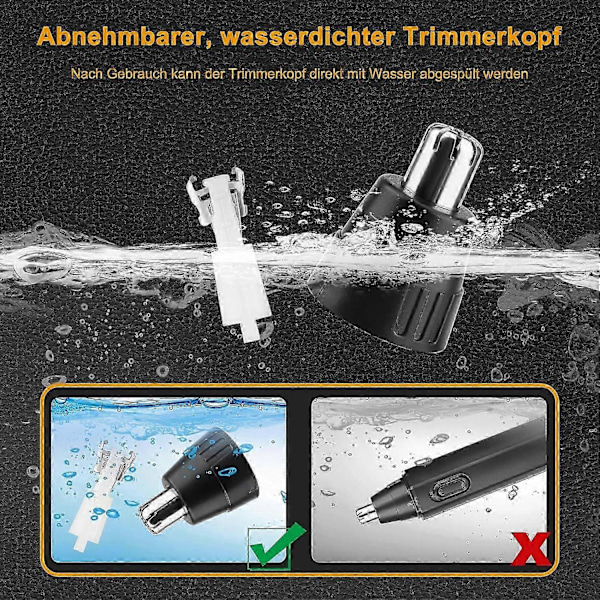 Oppladbar elektrisk nesehårstrimmer for enkel trimming