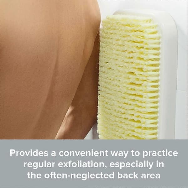 Väggmonterad Ryggskrubbare - Stor Exfolierande Borste för Handsfree Dusch & Kroppsskrubbning - 20x30cm Badtillbehör