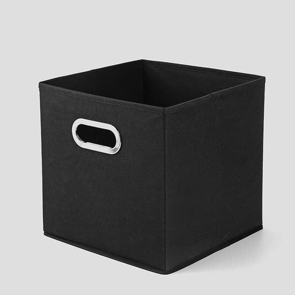 Basics Sett med 1 sammenleggbar stoffoppbevaringskube med oval gromm