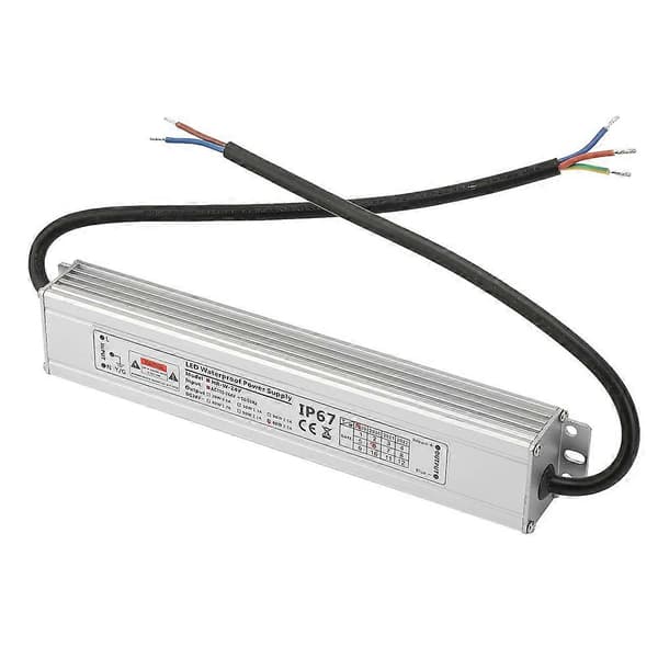 IP67 Vanntett Aluminiumskall LED Strømforsyning Driver Transformator Utgang 24V 60W 2.5A