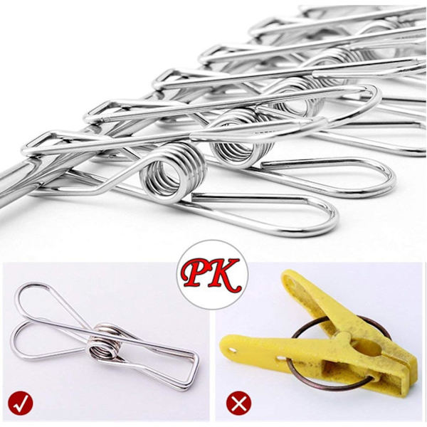 ##/Rustfrie Tøj Klemmer Pakke med 100 58 mm Ubrækkelige Tang##/