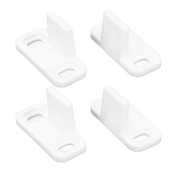 2-pack Skjutdörrsstopp Kolstål Plast Vit Hårdvara Tillbehör Passar för Sovsal Hotell Skåp