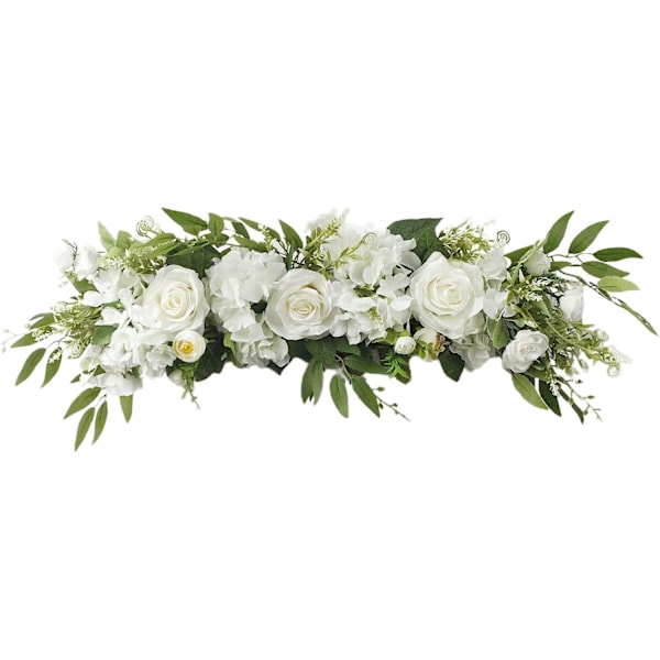 ##/65 cm bröllopsbåge blommor, vit##/