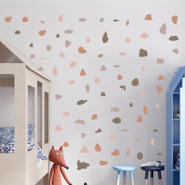 4 stk PVC-klistremerker Froststein Kaffeefarge Veggklistremerker Mural