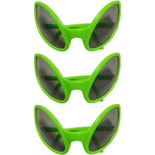 3-paknings lunefulle alien-briller Alien-kostymebriller, dekorative G