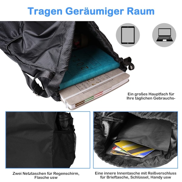 Blå gymbag, vanntett sportsbag