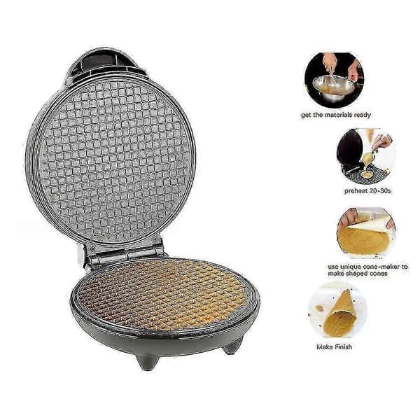 Non-stick sort dobbeltsidet pandekagebager 21 cm - Multifunktionel sprød omeletpande - Let at rengøre - 220v