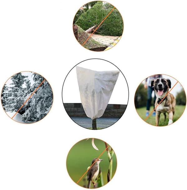Sett med 2 vinterbeskyttelsestrekk for planter – 100 x 80 cm, trekk