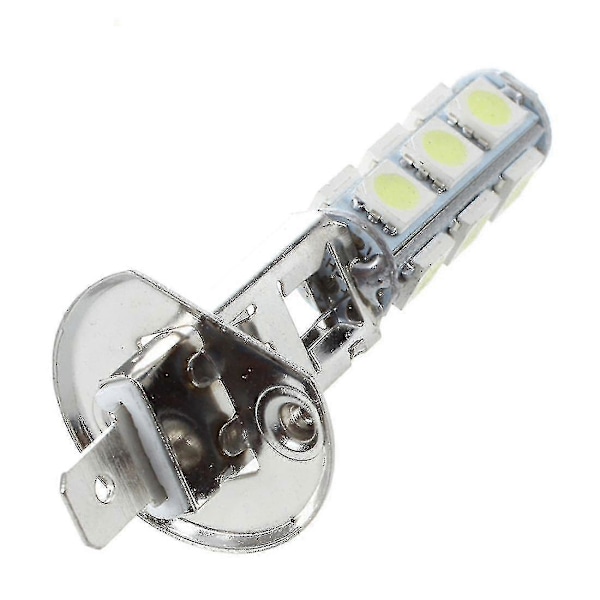 2 stk. Auto Lys Forlygte Lampe H1 Hvid 13 Smd 5050 Led Chips(exwo)