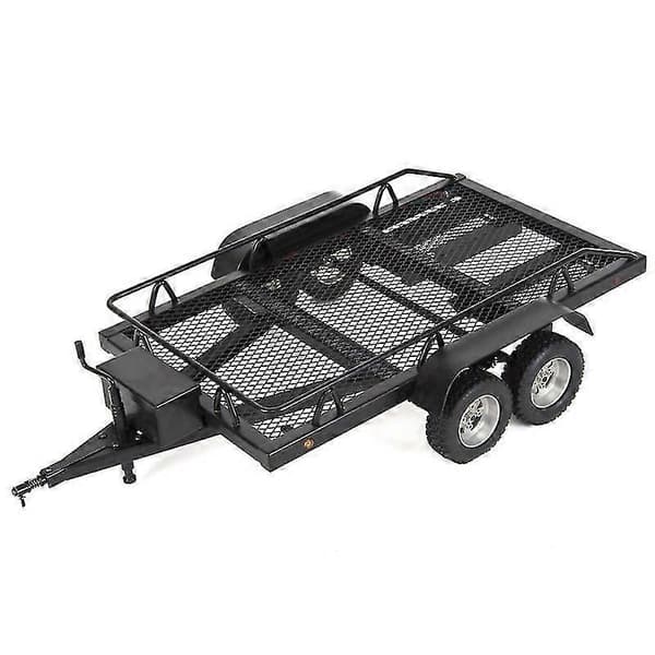 1:10 Simulation RC Bil Lastbil Trailer Dobbelt Aksler Crawler Trx4 Scx10 90046 90047 CC01 D90 sort