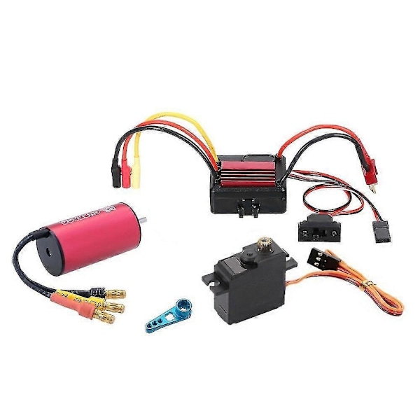 Wltoys A959 A979 A959-B 1/18 RC Bil Oppgradert Børsteløs 2435 Motor 35A ESC 21G Servo TX RX Kombosett
