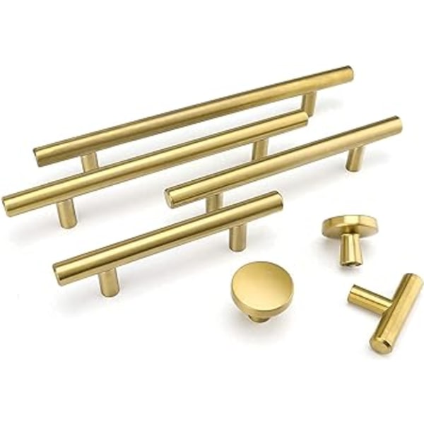 2 kpl Kultaiset Keittiökahvat Kaappiin 128mm Messinki K