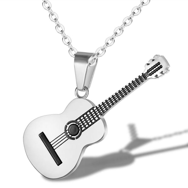 ##/Silverhalsband Musik Gitarr Hänge Halsband Män Kvinnor##/