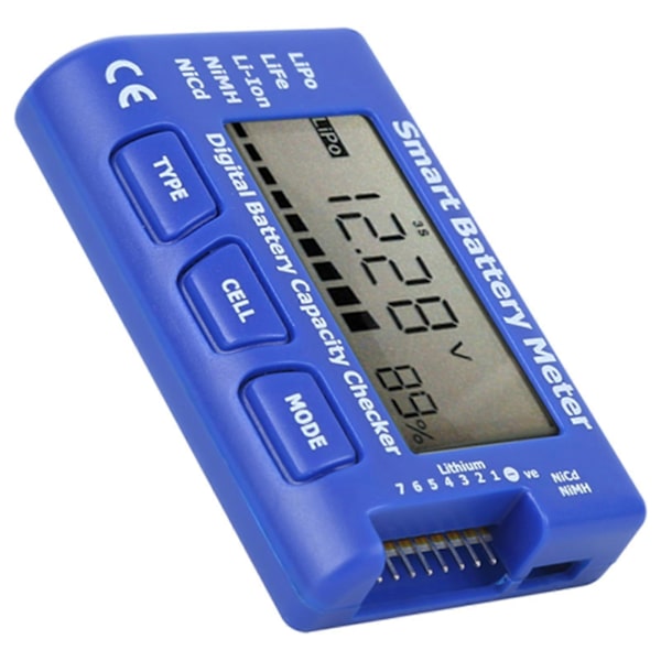 5-i-1 Intelligent Digital Batterimåler Batterikapacitetstjekker med LCD-display