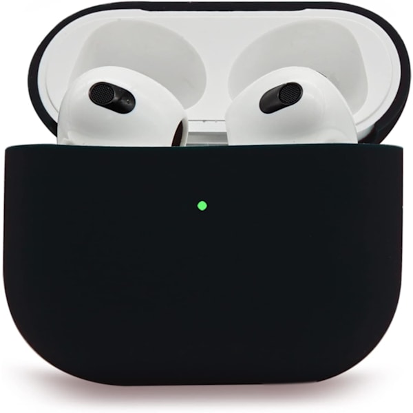 6 stk. Sort Silikonetui Kompatibelt med Airpods 3, Beskyttende C