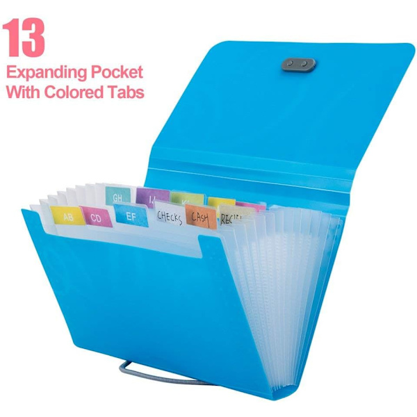 Utökande Filmapp 4-pack A6 Storlek Liten Bärbar 13 Fack Dokument