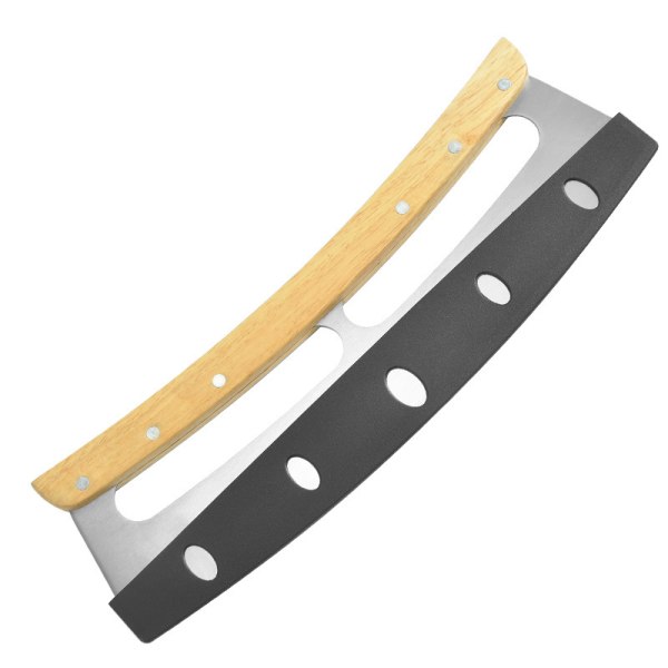 33,5 cm Pizzakutter, Gungande Pizzakutter med Dubbla Trähandtag