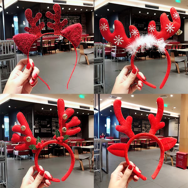 ##/4 röda julhuvudband##/
