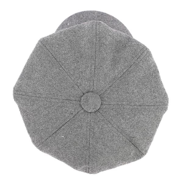 Baker Boy Cap Hatt For Kvinner Jente Bereter Franske Beanies Cap Hatter 8-panel Varm Ull Avisgutthelse Grey