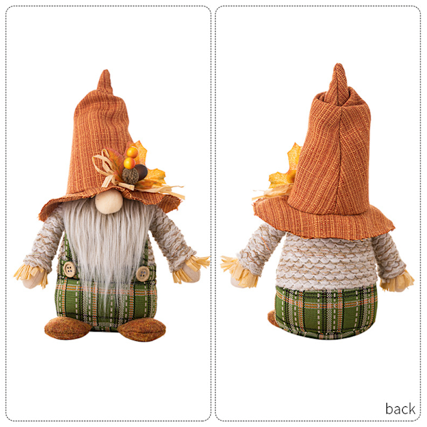 ##/Par gnomerfigurer Thanksgiving dekorasjonsartikler, høst##/