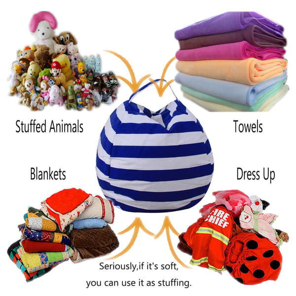 Ekstra Stor Utstoppede Dyr Lekeoppbevaring Bean Bag Barn Bean Cover S