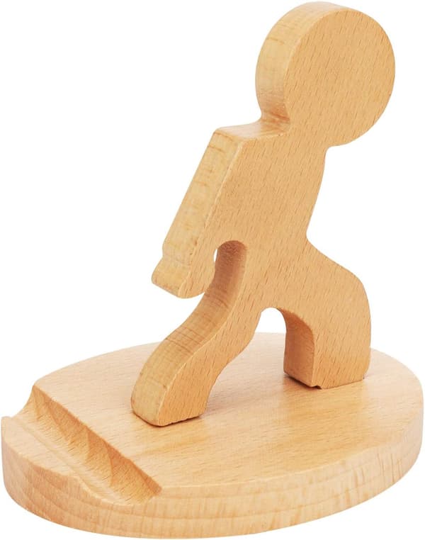 Telefonholder, Træ Smartphone Holder, Kung Fu Kid Mobiltelefon