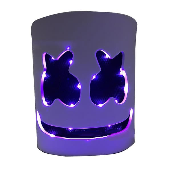 Marshmello LED-naamio DJ Cosplay -kypärä Marshmello-pukunaamio Lig