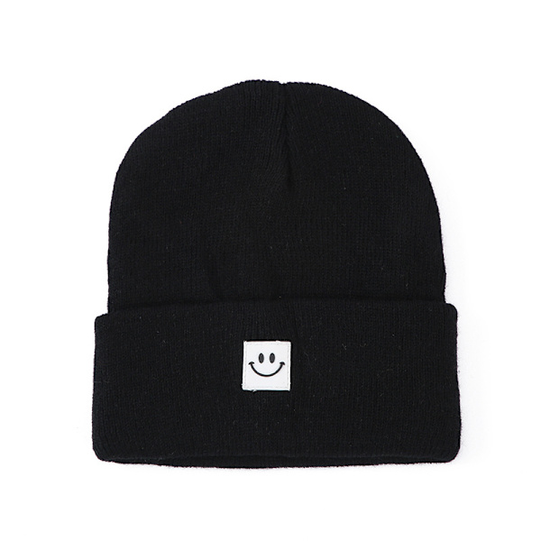 Strik Beanie Hat til Mænd/Kvinder 2-pak sort/sort