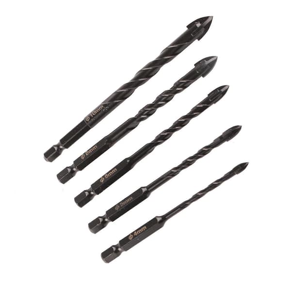 Borrssett med vridning, trekantede bor for vegg, 4MM 5MM 6MM 8MM 10MM, tilbehør for hjemmehardware