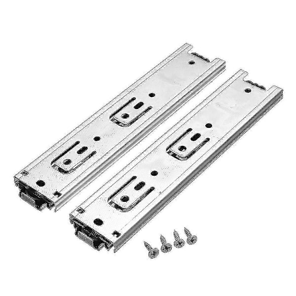 2 stk. 20 cm Skuffeskinner Lukkesystem Kuglelejer Skuffe Hardware