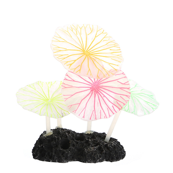 Glødende Effekt Kunstig Svampe Akvarium Plante Dekoration Ornament