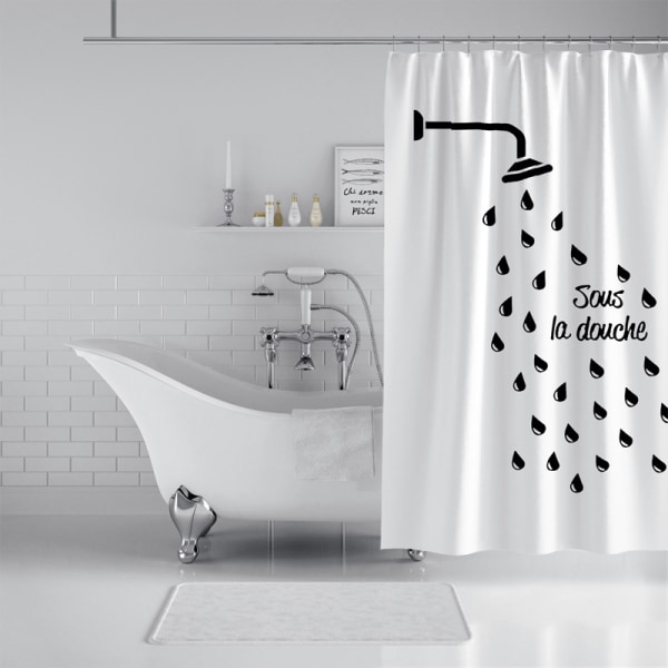 #Söt vattentät duschdraperi med tecknat print #