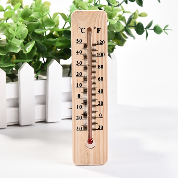 /#/2 stk. trætermometer Analog bøg produktion også til have udendørs og indendørs 4852/#/