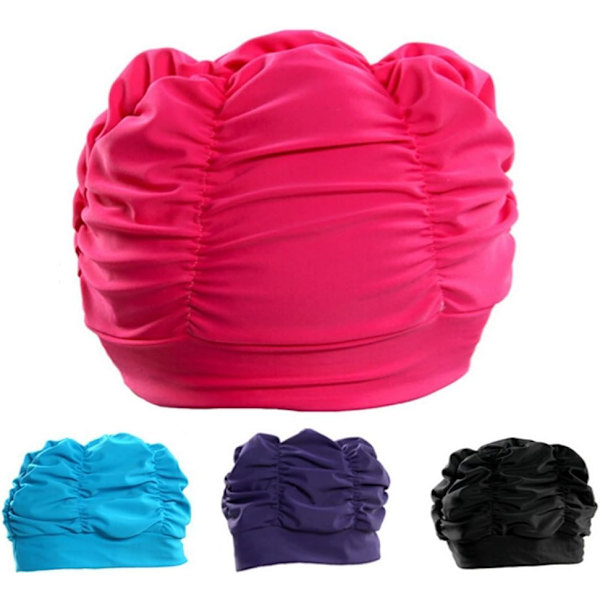 Hette/lue/turban i mykt stoff for kvinner og jenter - svømmehette