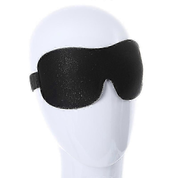 Sovemaske 2-pakning, oppgradert 3D-konturert 100 % blendingsfri øyemaske for soving med justerbar stropp svart/blå