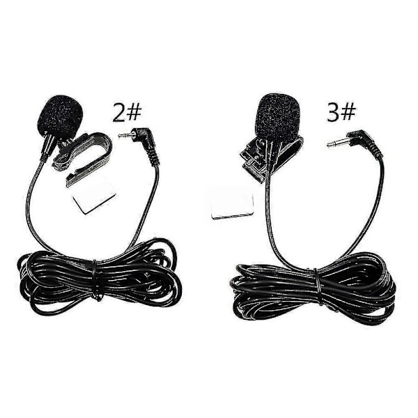 Bil Ljud Mikrofon 2.5mm/3.5mm Clip Jack Plug Mic Stereo Trådbunden Extern Mikrofon