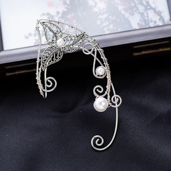 ##/Alvörhängen 1 par Silver Alvörhängen Oanvända örhängesklipp Halloween Cosplay Bröllop##/