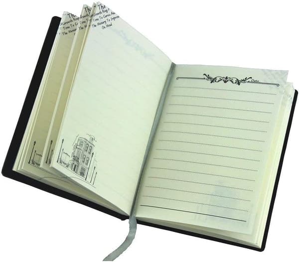 Liten Vintage Lær Notatbok A6, Innbundet Journal Dagbok Lomme