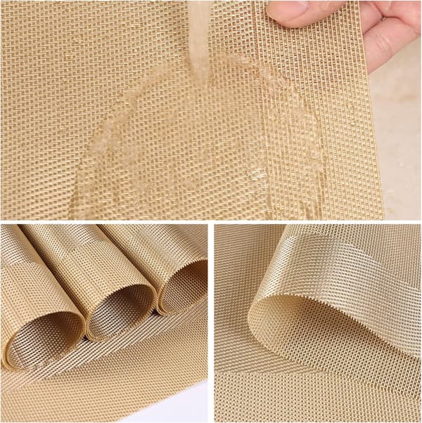 Sett med 6 Vaskbare PVC Plast Underlag - Vinylbrikker Slitasje og