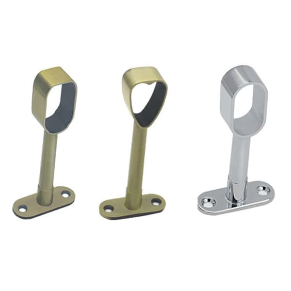 2 stk. Legering Garderobestang Takmontert Brakett Klesstangholder Spakflens 3